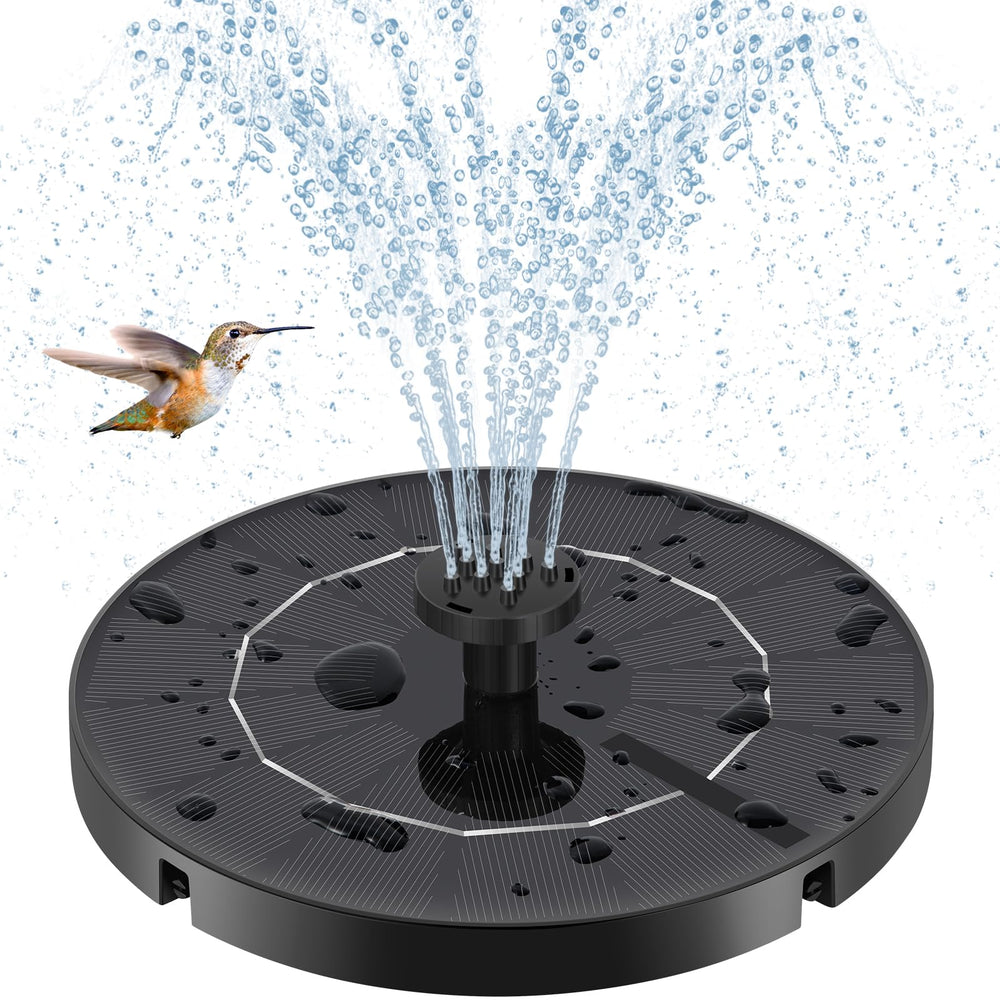 Fulsren 3.5W Solar Bird Bath Fountain front view with nozzles