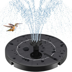 Fulsren 3.5W Solar Bird Bath Fountain front view with nozzles