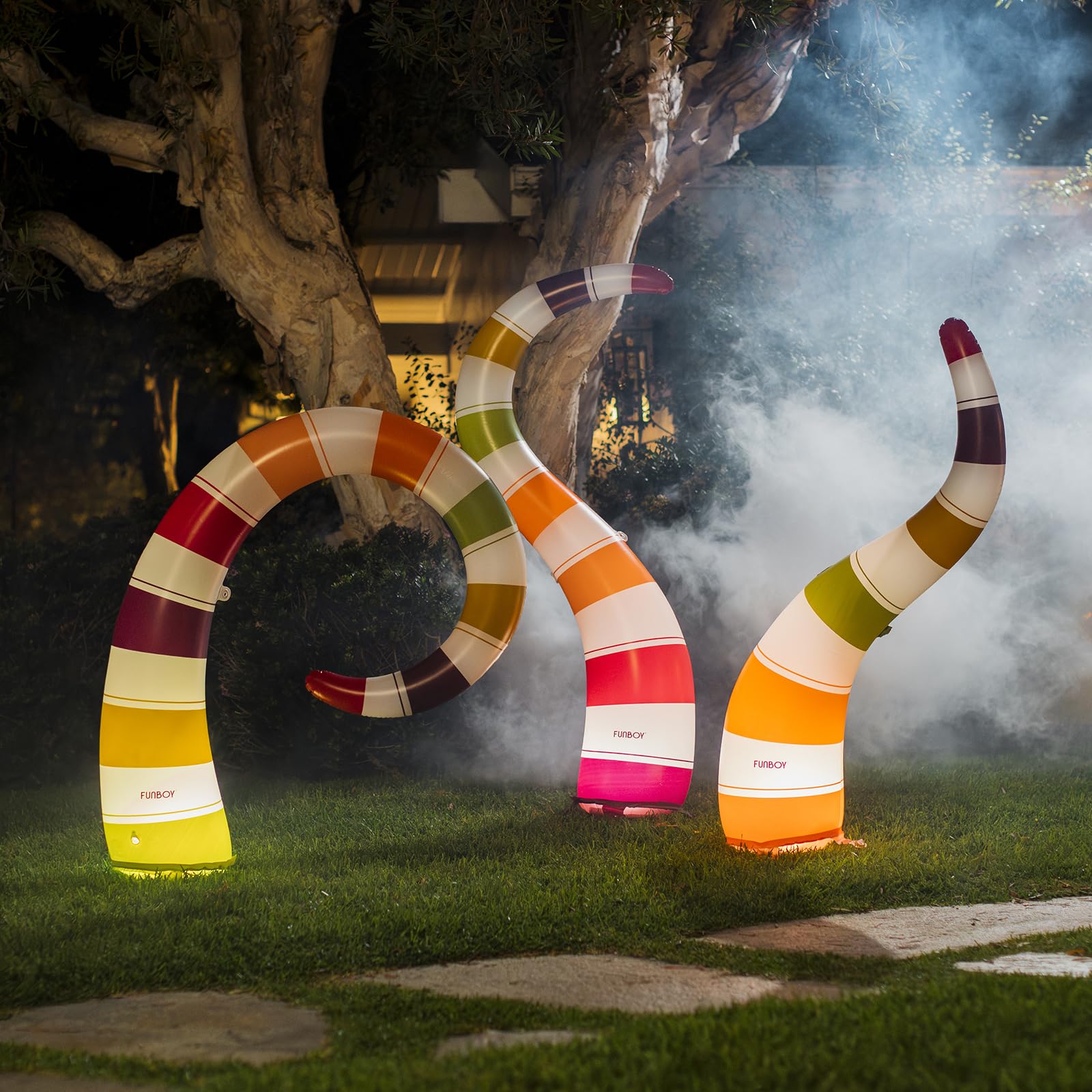 FUNBOY Giant Light-Up Inflatable Halloween Snake 57 inch