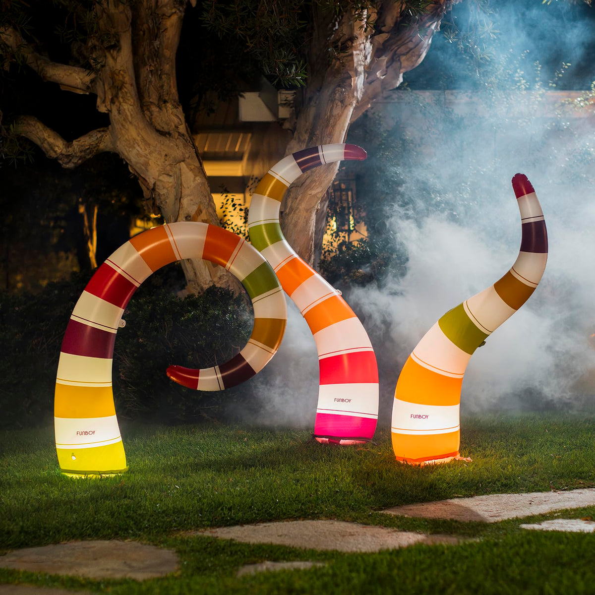 FUNBOY Giant Light-Up Inflatable Halloween Snake 57 inch