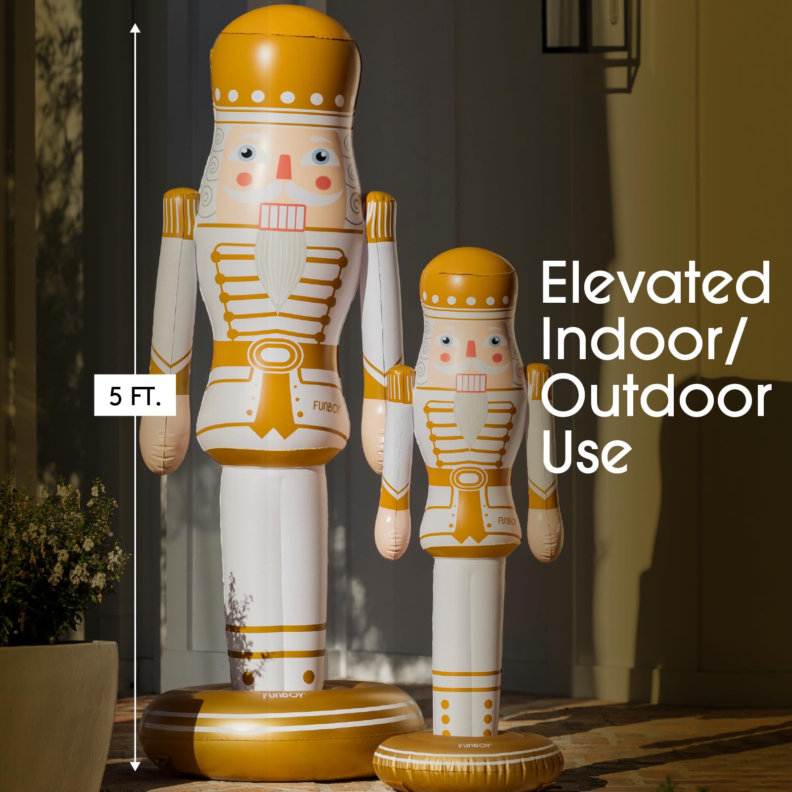 FUNBOY Inflatable Nutcracker in outdoor setting