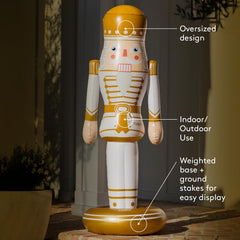 FUNBOY Inflatable Nutcracker with holiday decorations