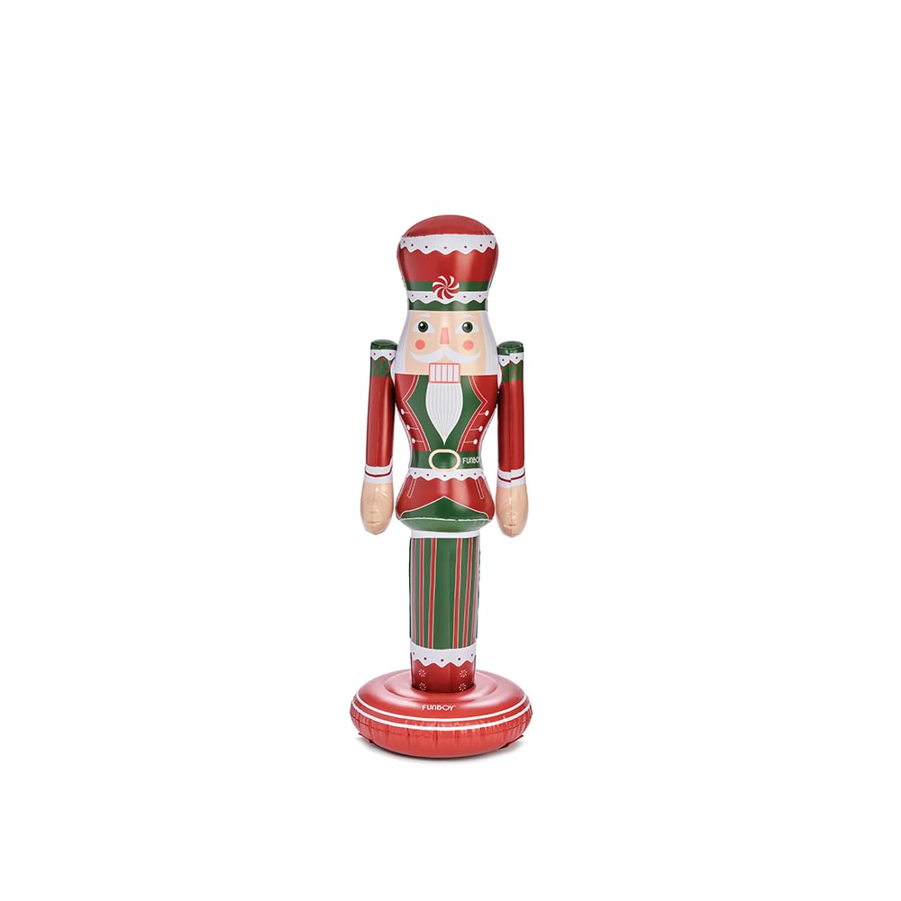 FUNBOY Peppermint Inflatable Nutcracker 3.5 Ft front view