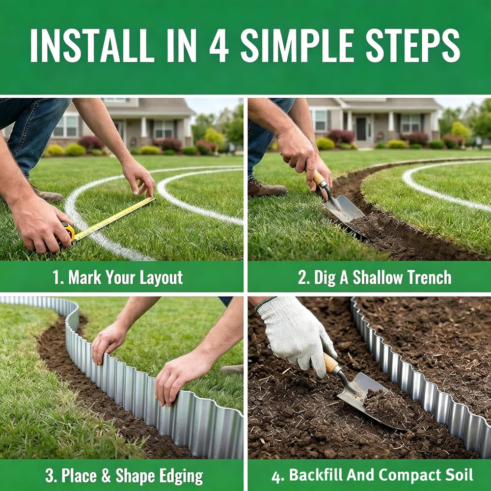 FunFanso Garden Edging package dimensions and details