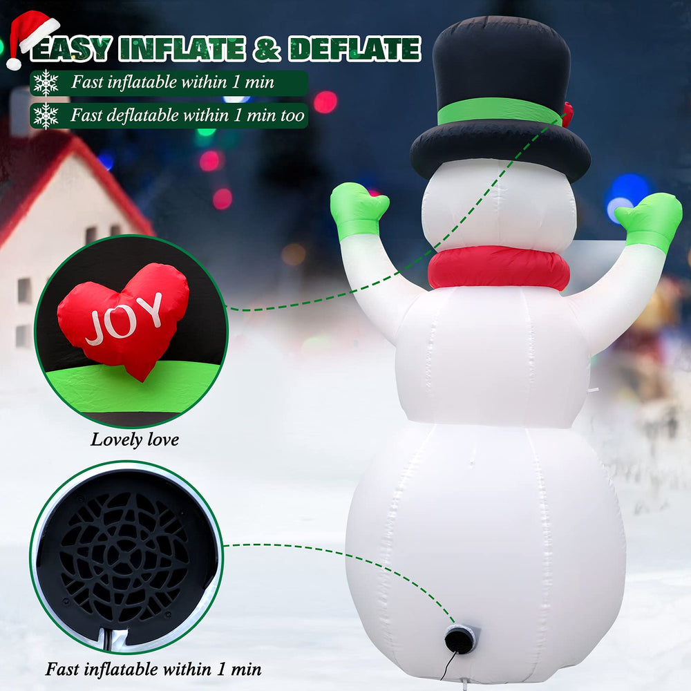 FunFanso inflatable snowman with included stakes and ropes