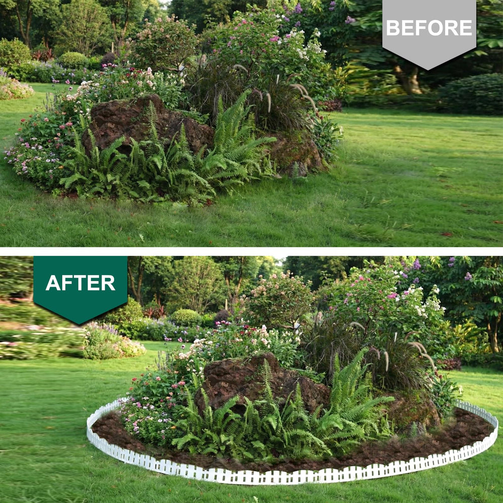 FunFanso landscape edging in flower bed