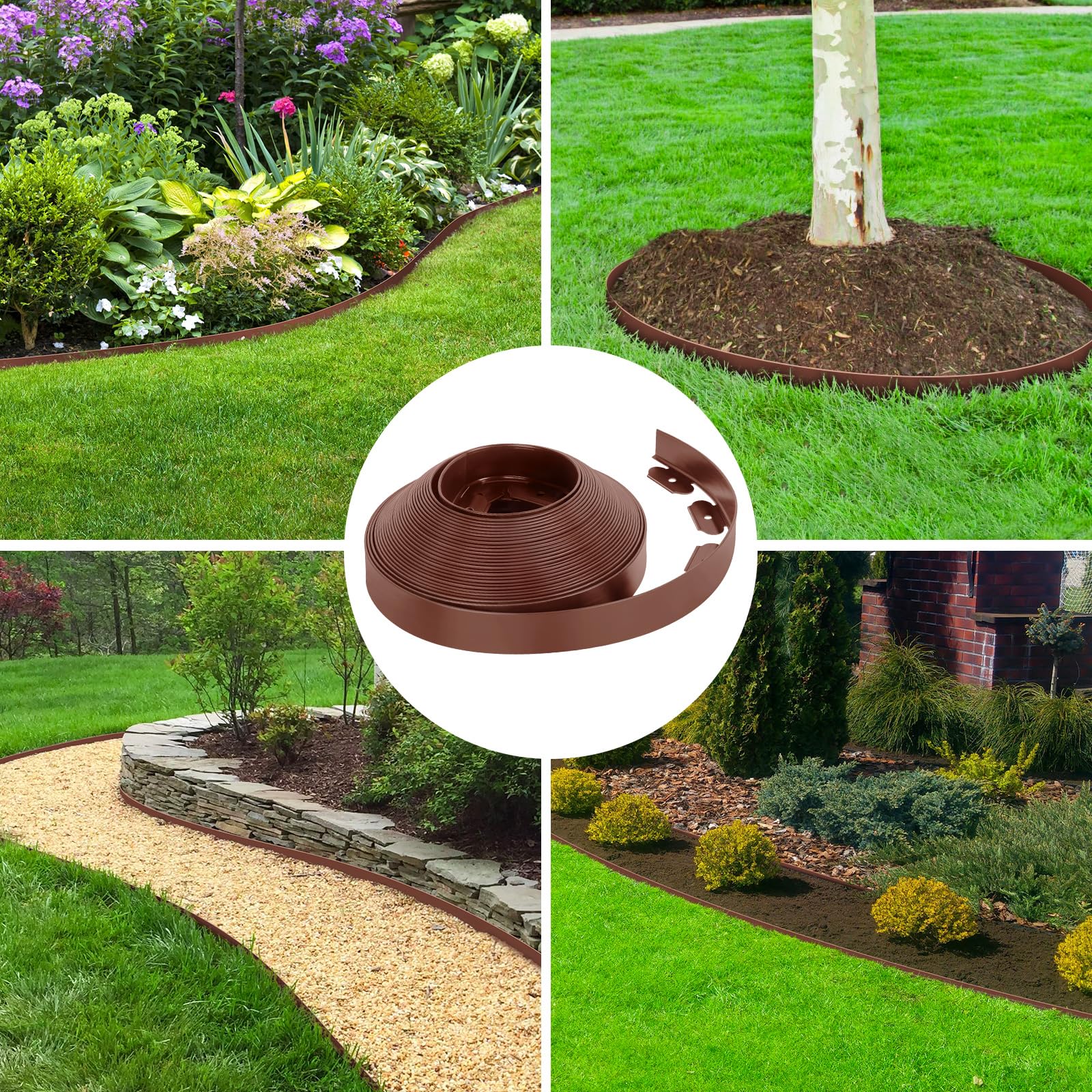 FunFanso landscape edging securing garden flower beds