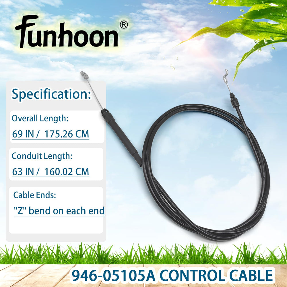 Funhoon 946-05105A Clutch Control Cable with Z bend