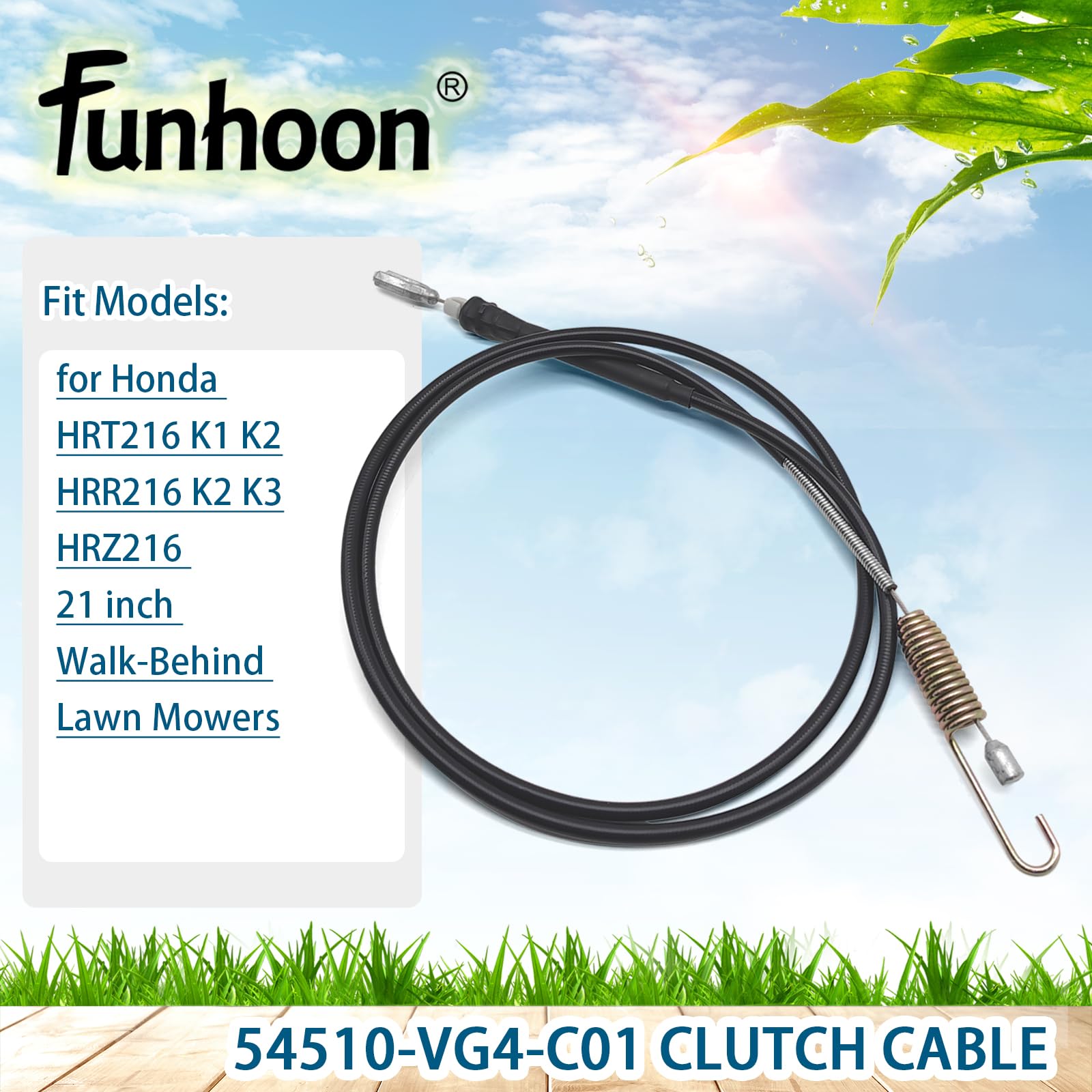 Funhoon Clutch Cable with Honda mower compatibility