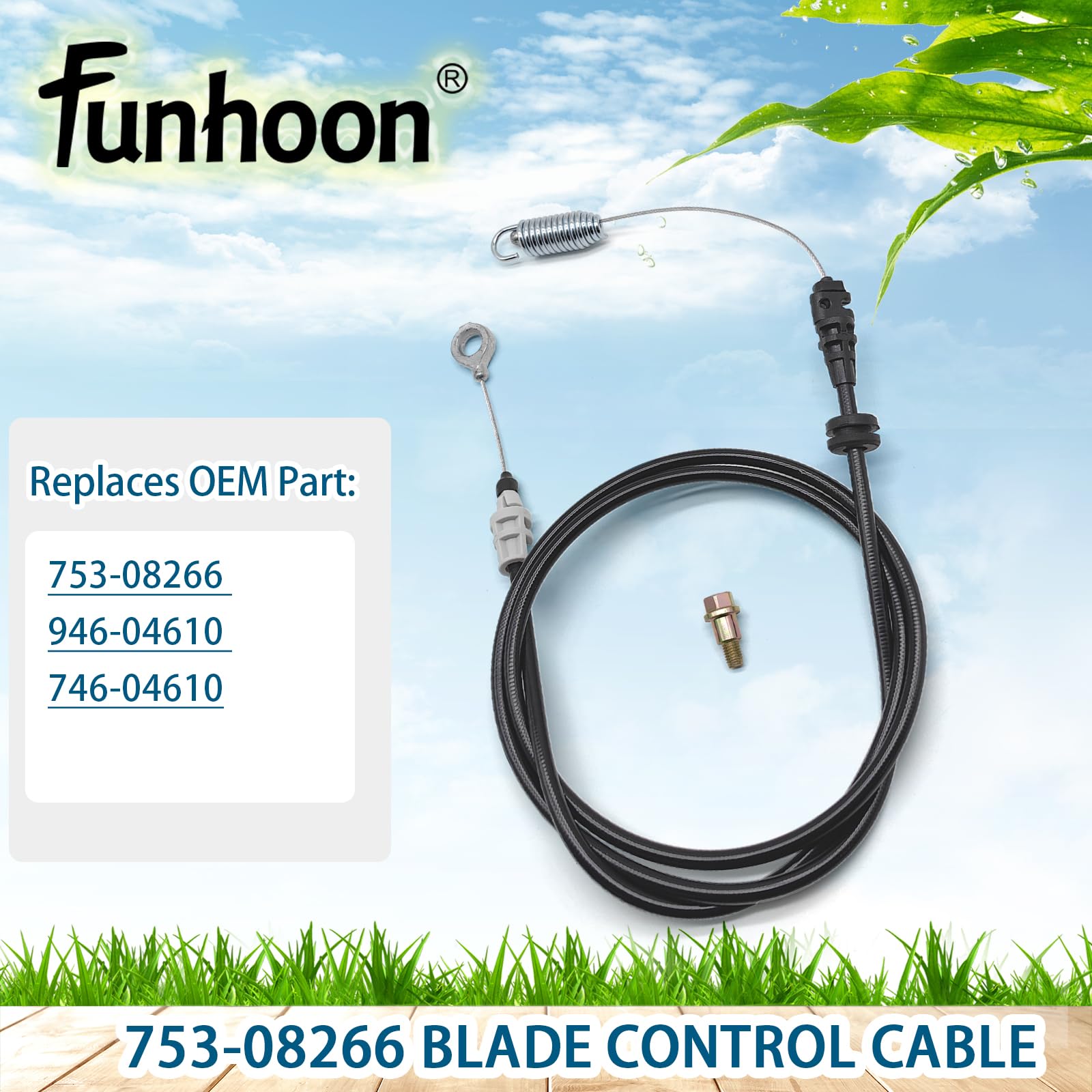 Funhoon Control Cable 753-08266 packaging on a white background