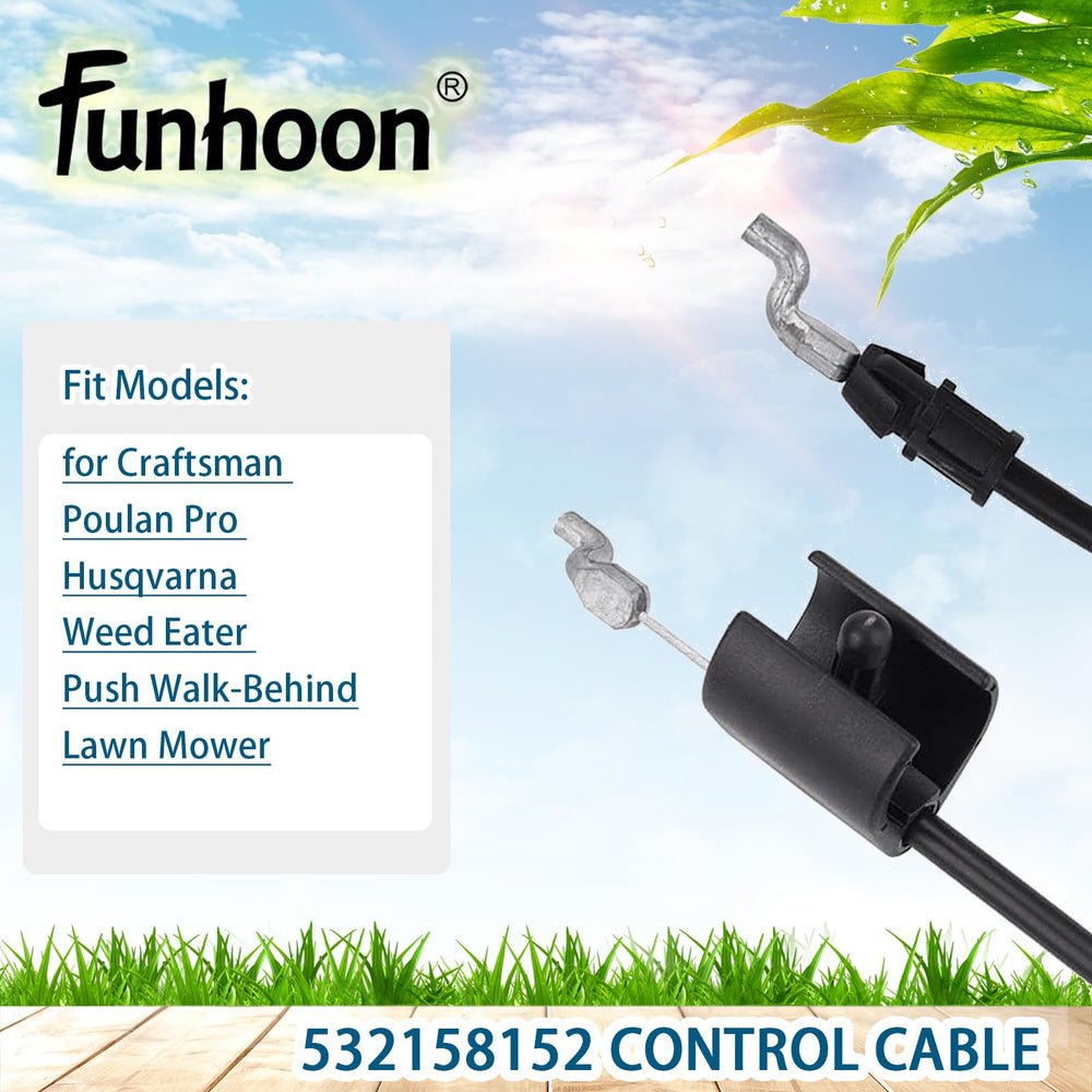 Funhoon Control Cable installation on lawn mower