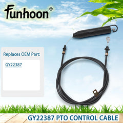Funhoon GY22387 PTO Control Cable close-up of ends
