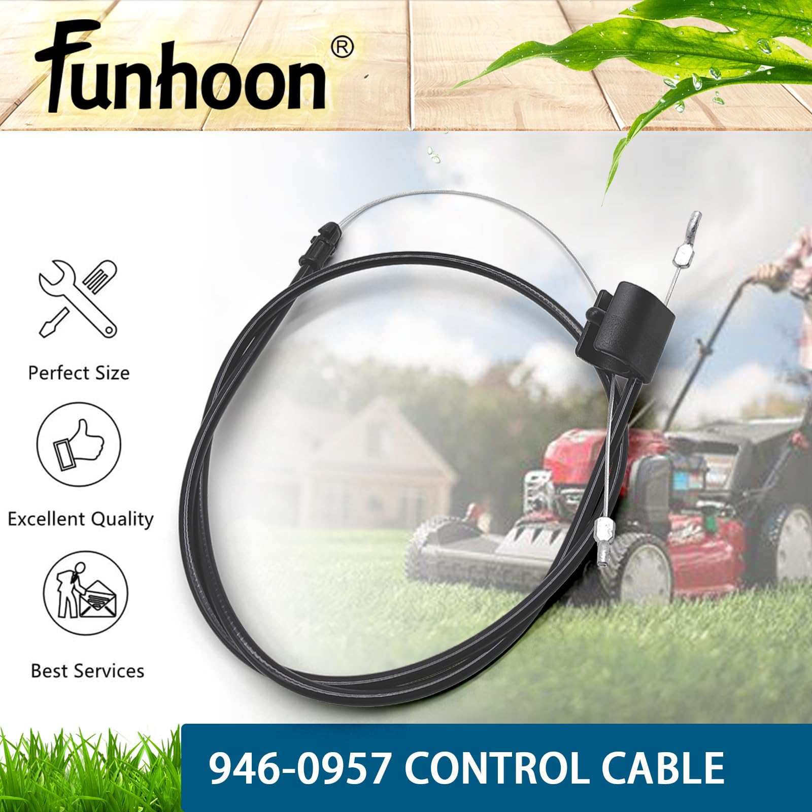 Funhoon throttle cable on lawn mower