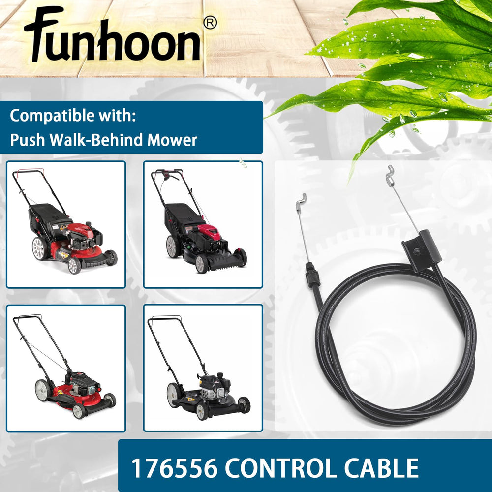 Funhoon throttle control cable installed on lawn mower