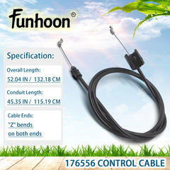 Funhoon throttle control cable Z bend ends