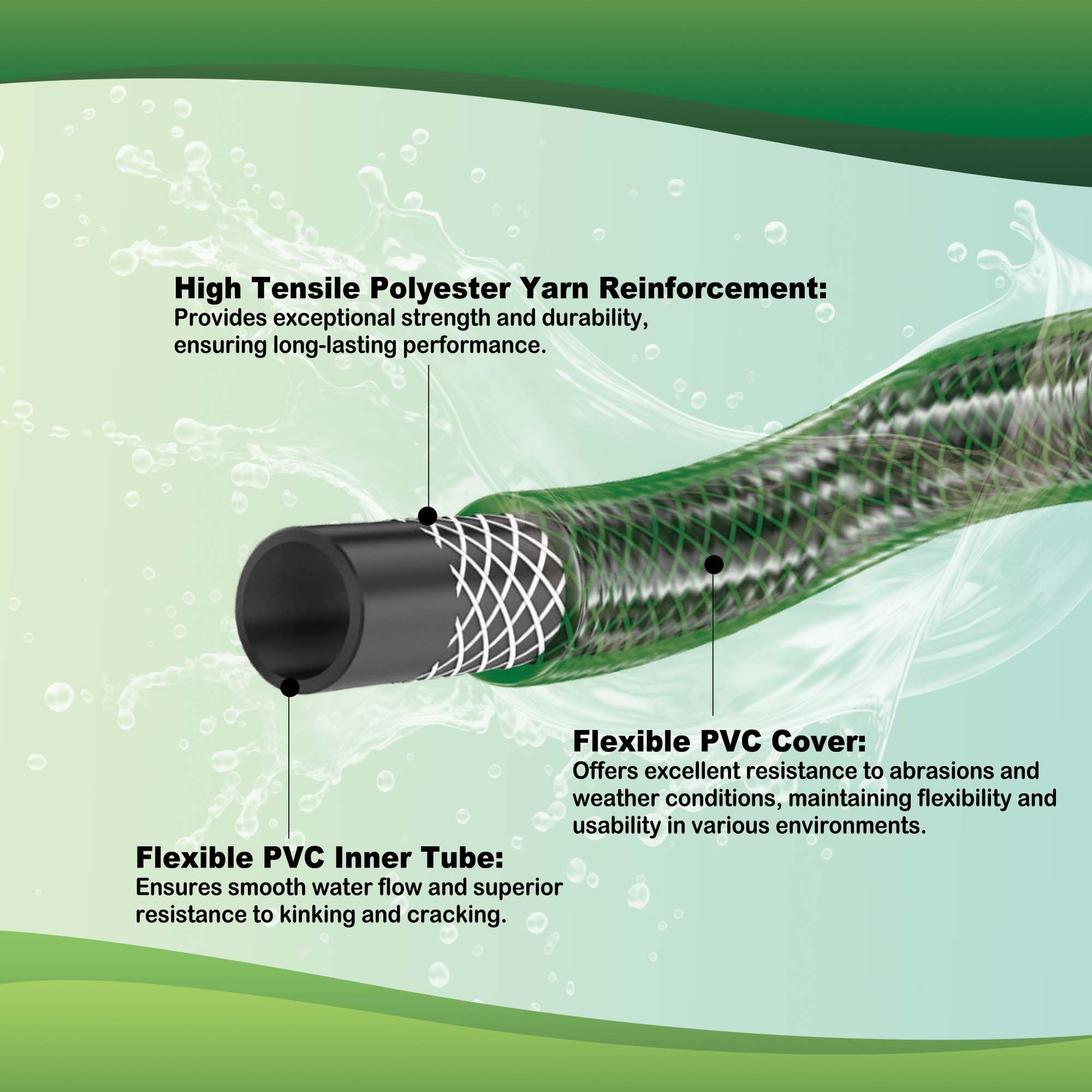 FUNJEE 10FT garden hose coiled for easy storage
