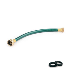 FUNJEE 1FT green PVC leader hose with brass ends front view