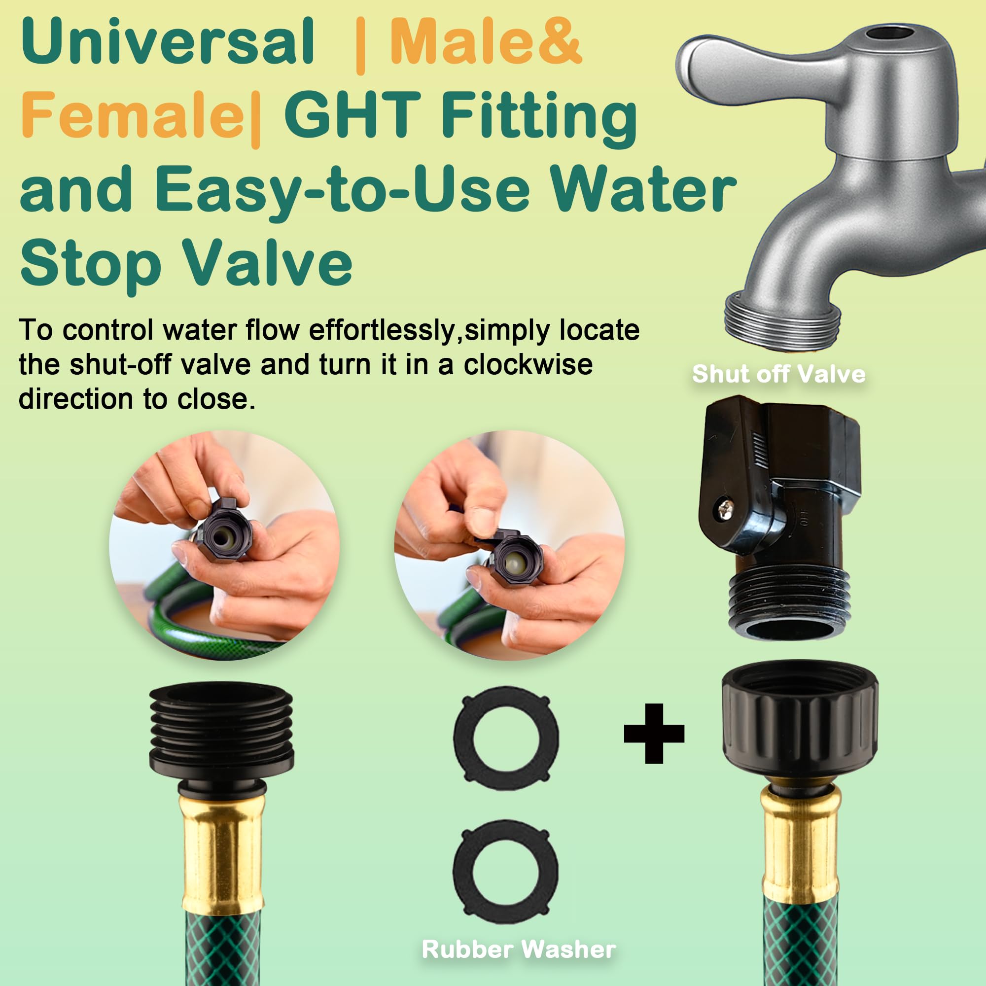 FUNJEE PVC hose extension with male and female ends