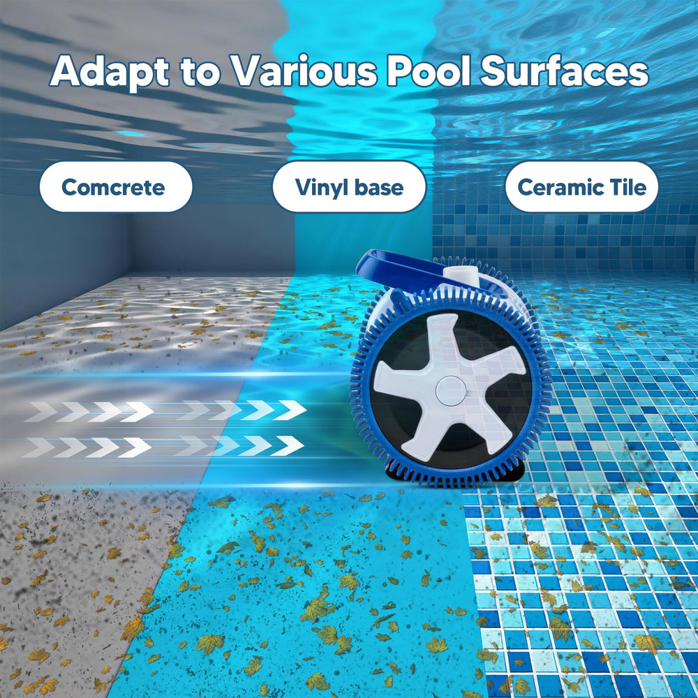 Funmit blue front tire replacement for Hayward pool cleaner, back view