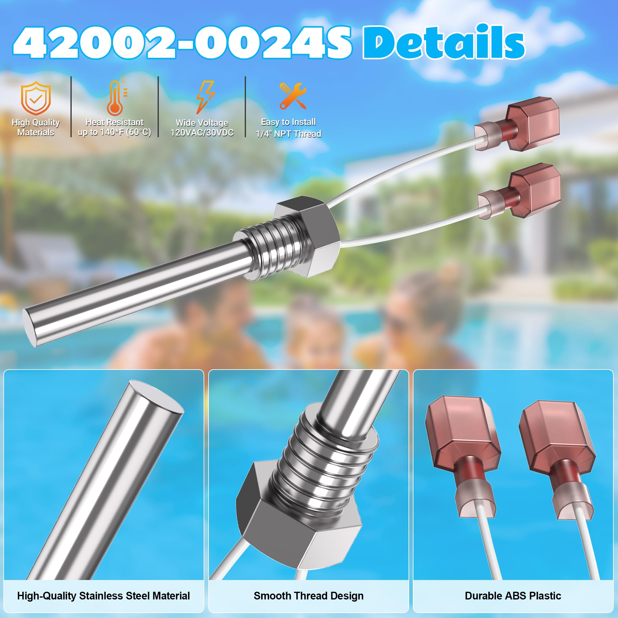Funmit Stack Flue Sensor with stainless steel probe