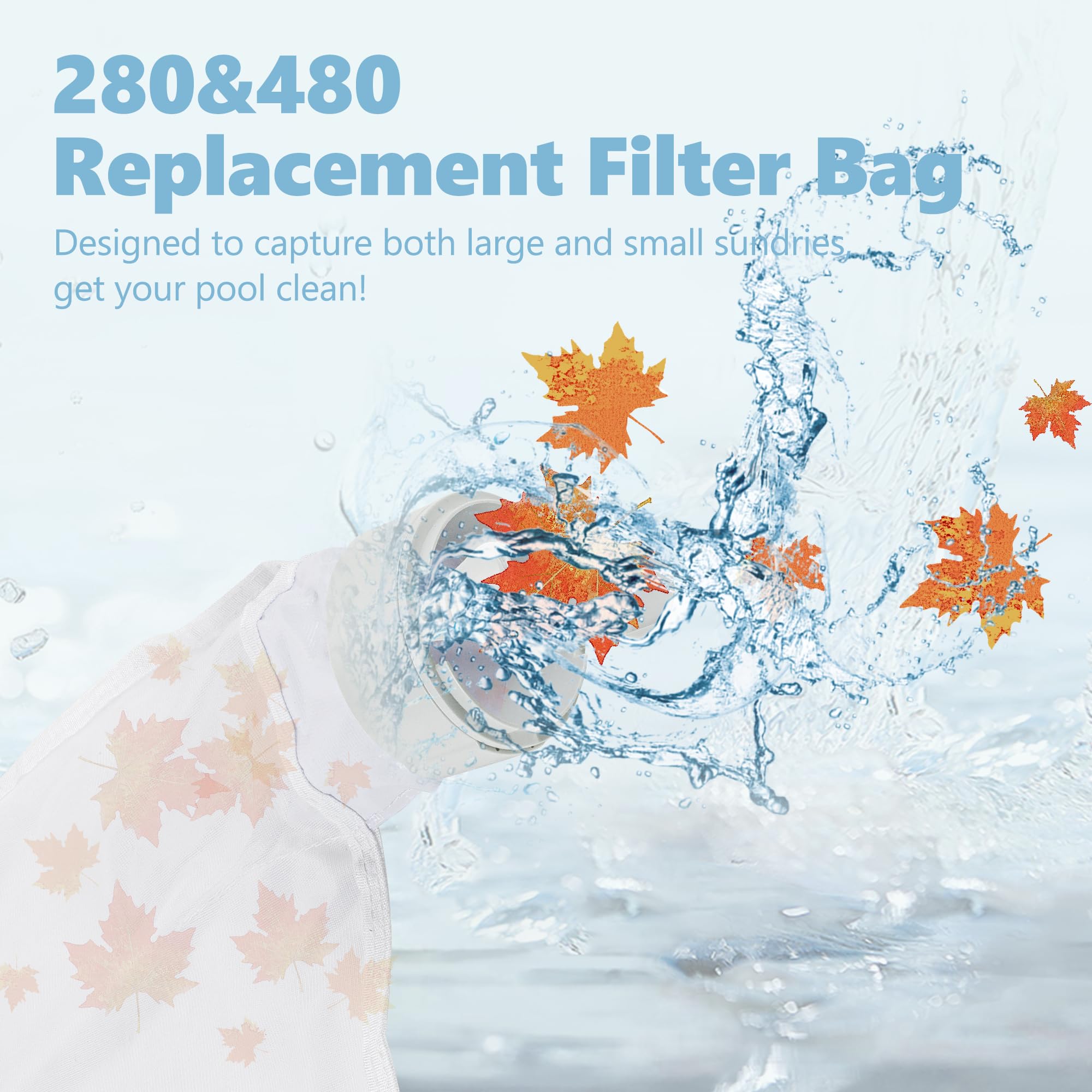 Funmit zippered bag securely attached to Polaris cleaner