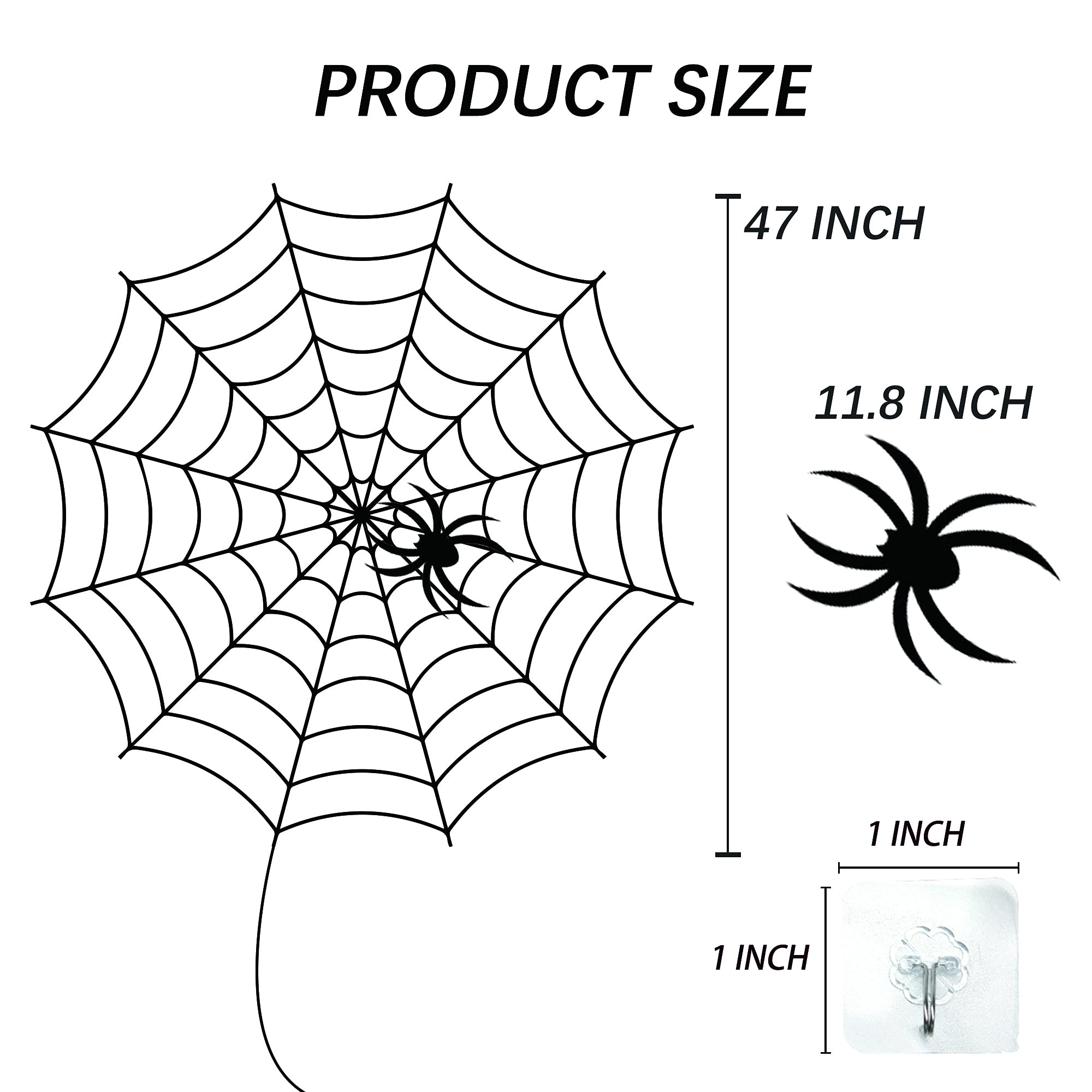 FUNPENY Halloween spider web lights with hooks included