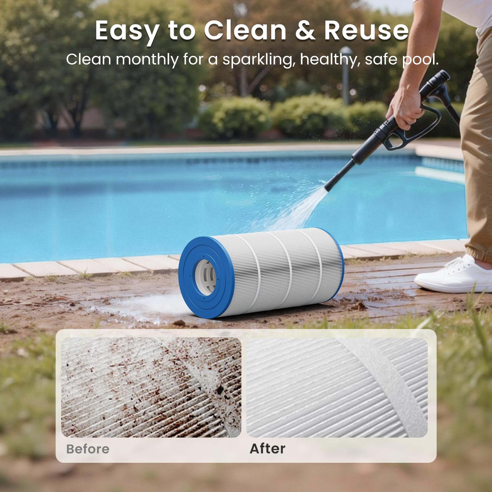 Future Way C900 pool filter cartridge end caps