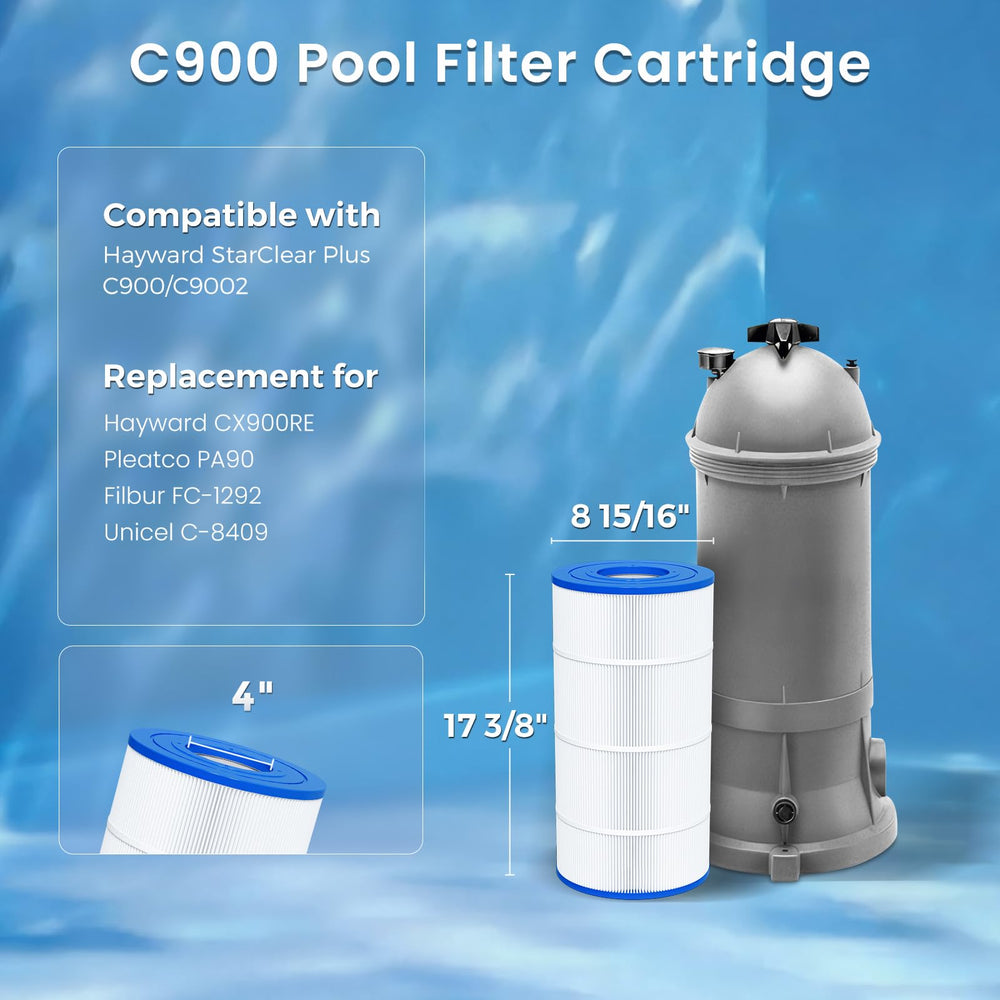 Future Way C900 pool filter cartridge side view