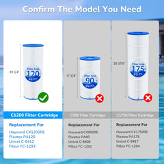 Future Way Pool Filter Cartridge top view with openings