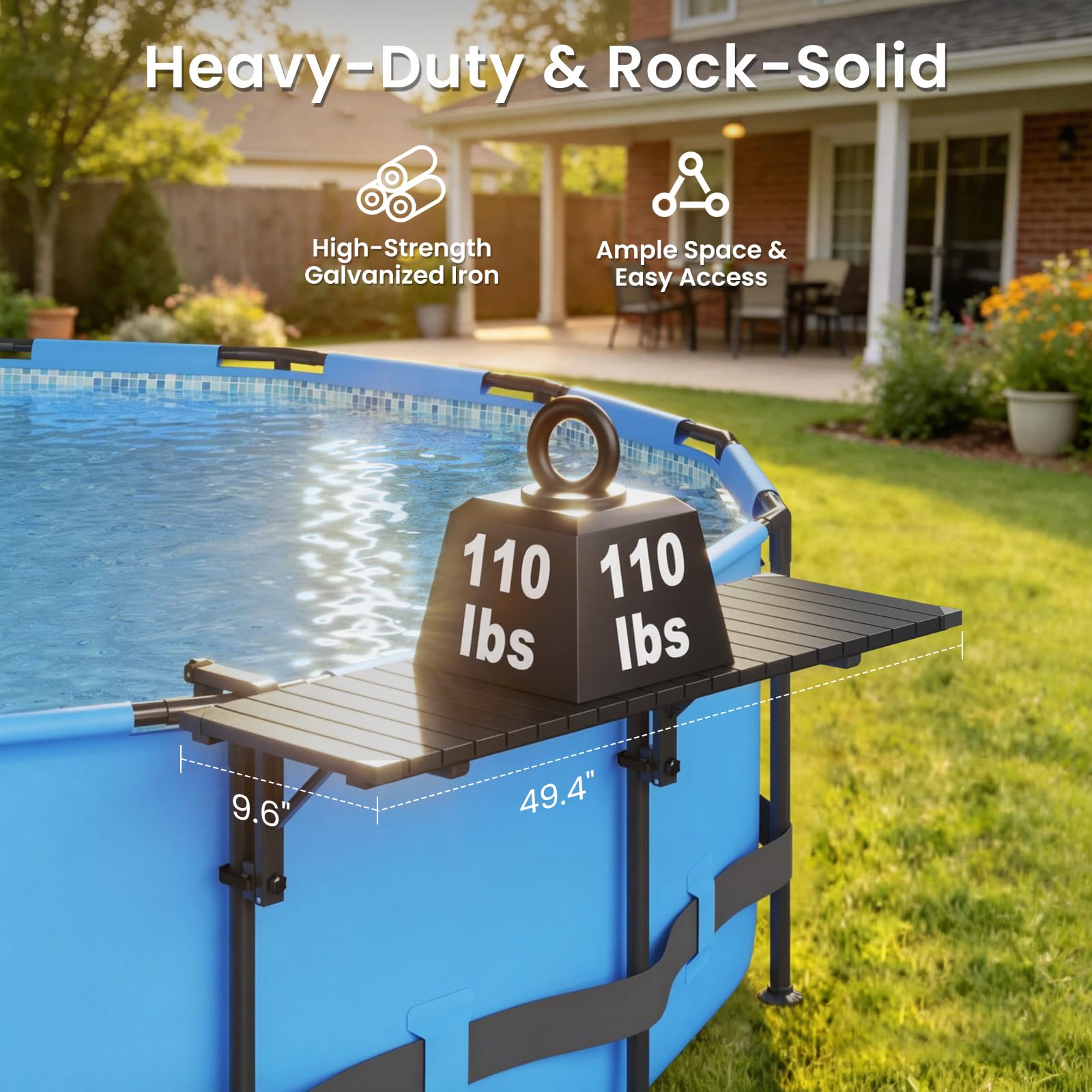 Future Way Poolside Bar adjustable legs detail