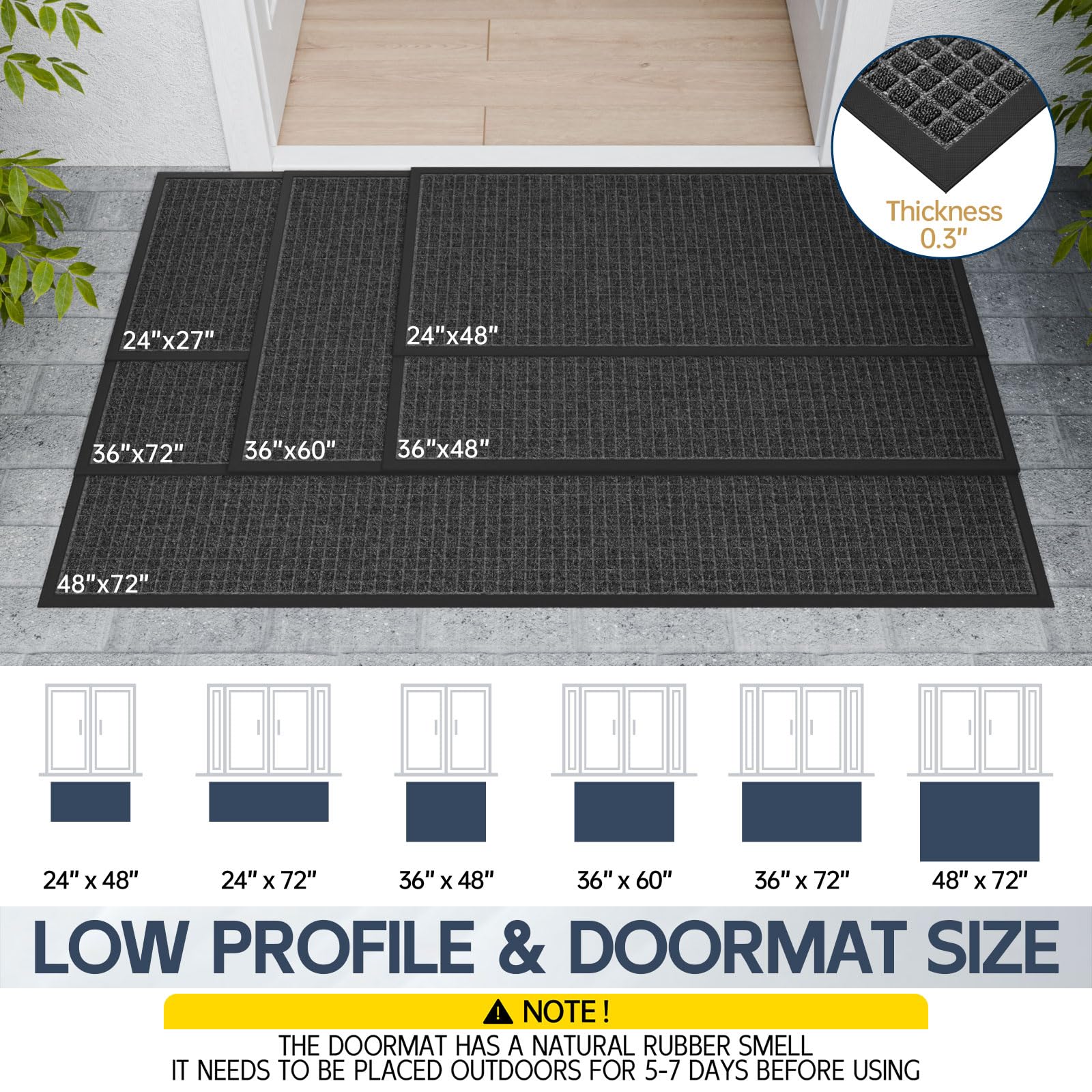 Futurwit doormat being cleaned with water