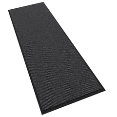 Futurwit Heavy Duty Doormat 72" x 24" gray stripe front view