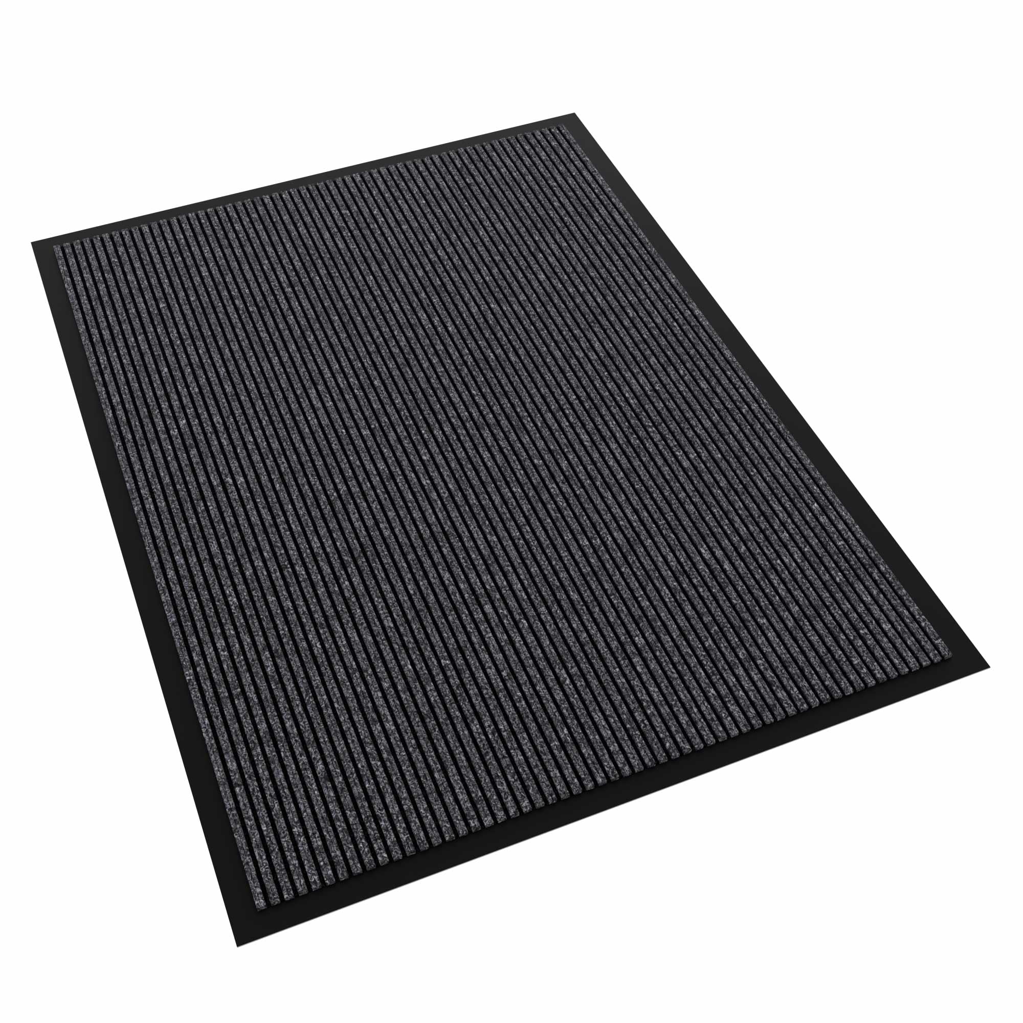 Futurwit Heavy Duty Doormat front view, gray stripe design