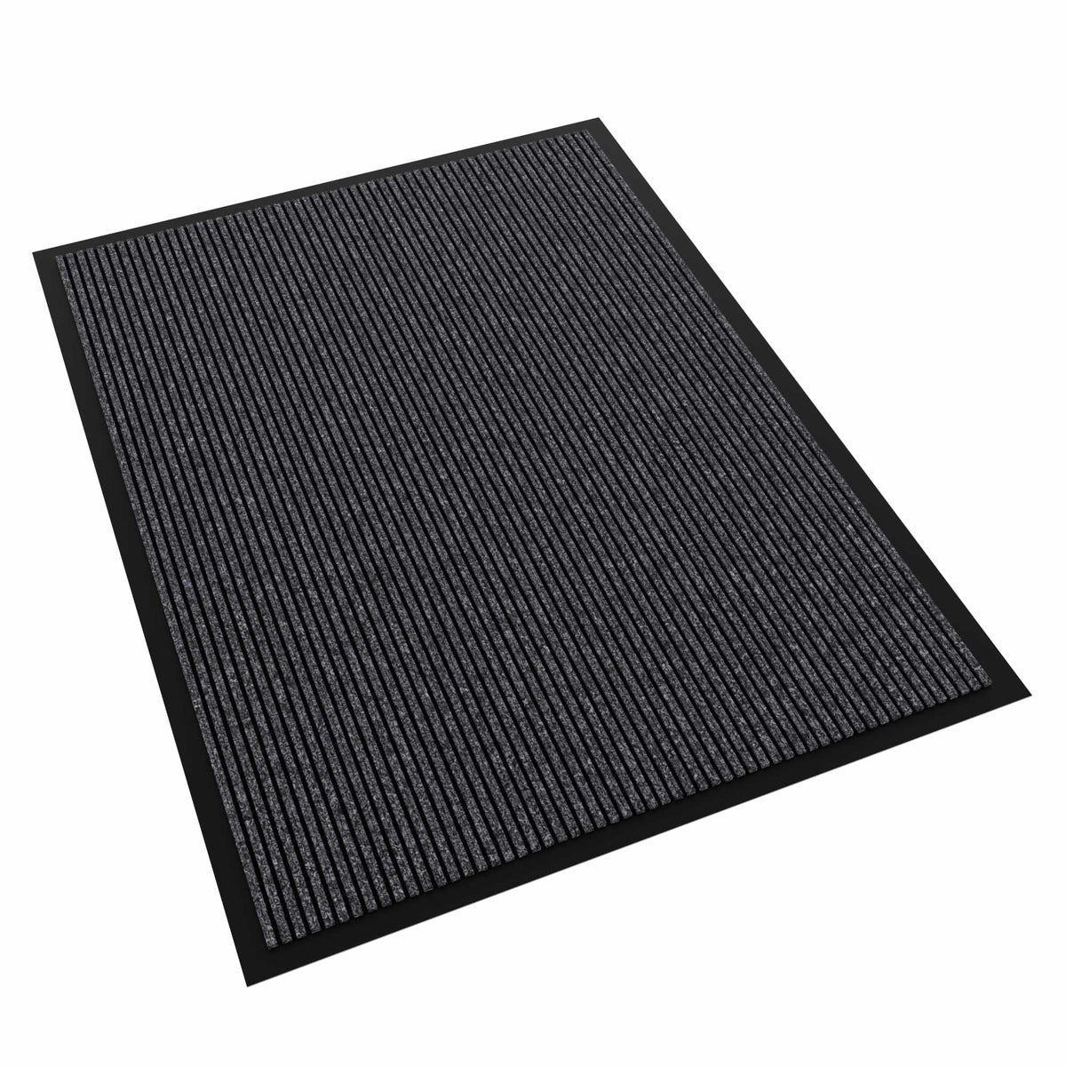 Futurwit Heavy Duty Doormat front view, gray stripe design