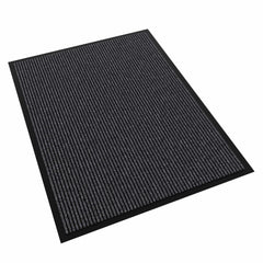 Futurwit Heavy Duty Doormat front view, gray stripe design