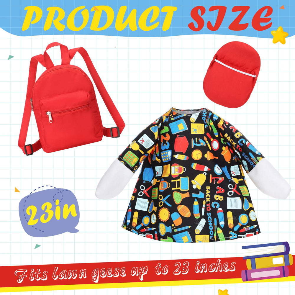 FuWeave Back to School Goose Outfit side view showing multicolor design