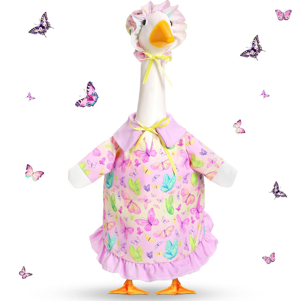 FuWeave Butterfly Goose Outfit purple pink front view