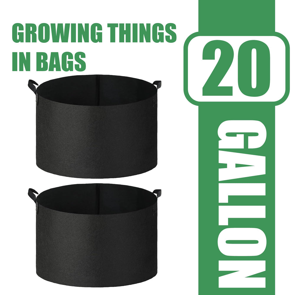 FVOTNW fabric grow bag with handle, side view