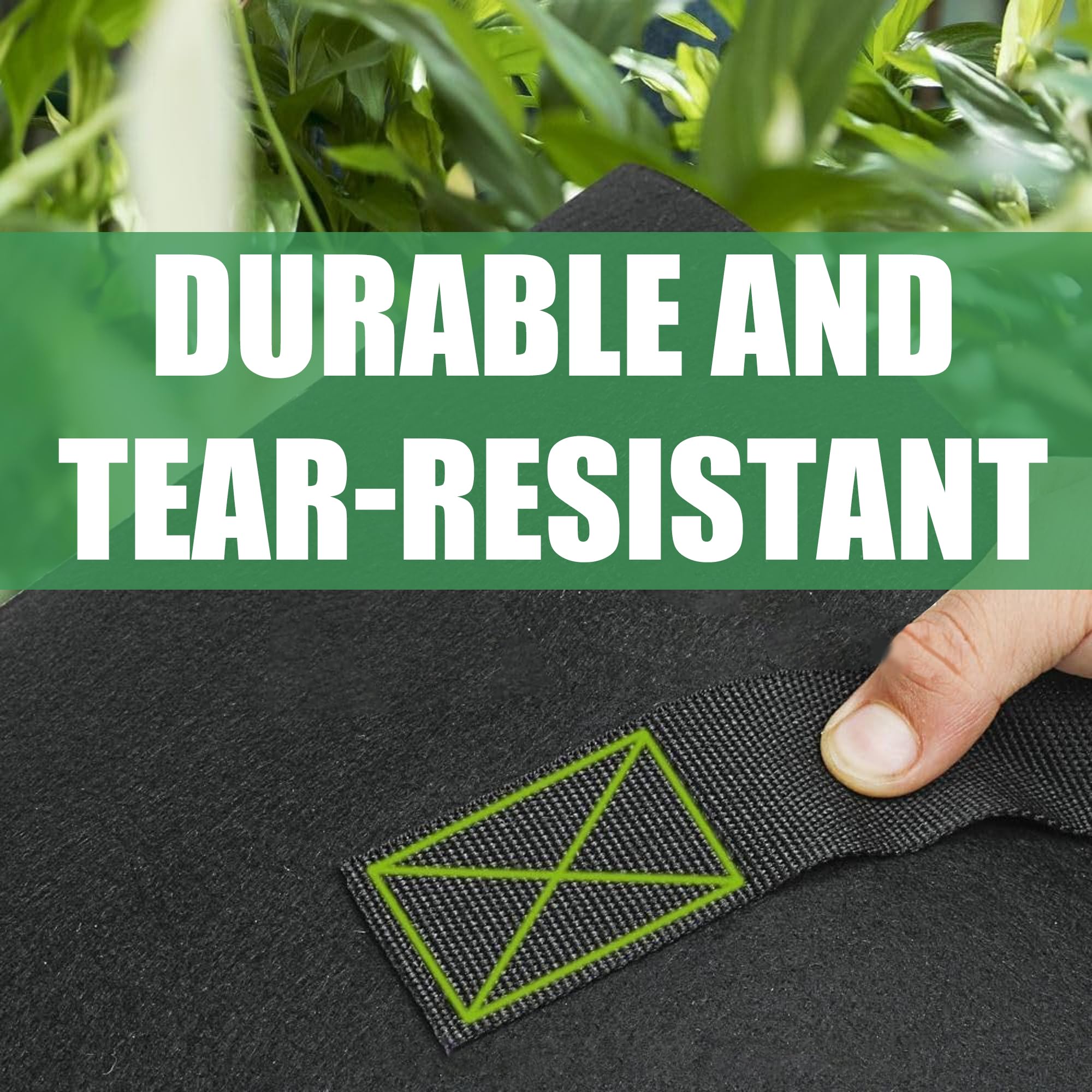 FVOTNW grow bags in garden with vegetables