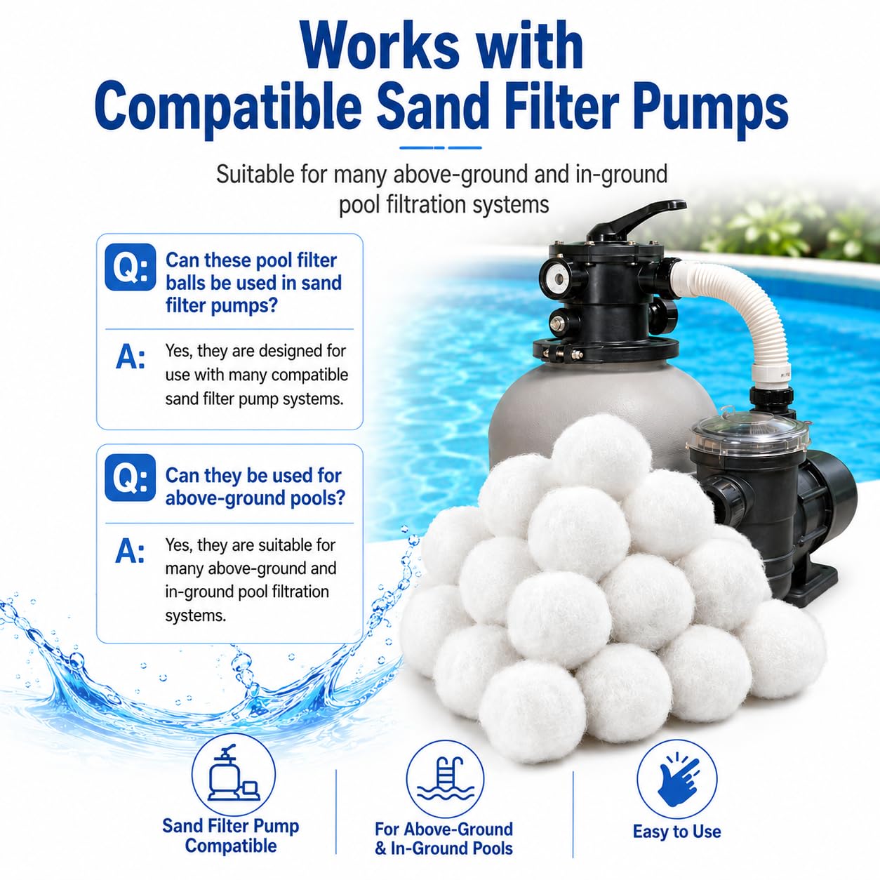 Fwxdbwyl Pool Filter Balls 5cm diameter for compatibility