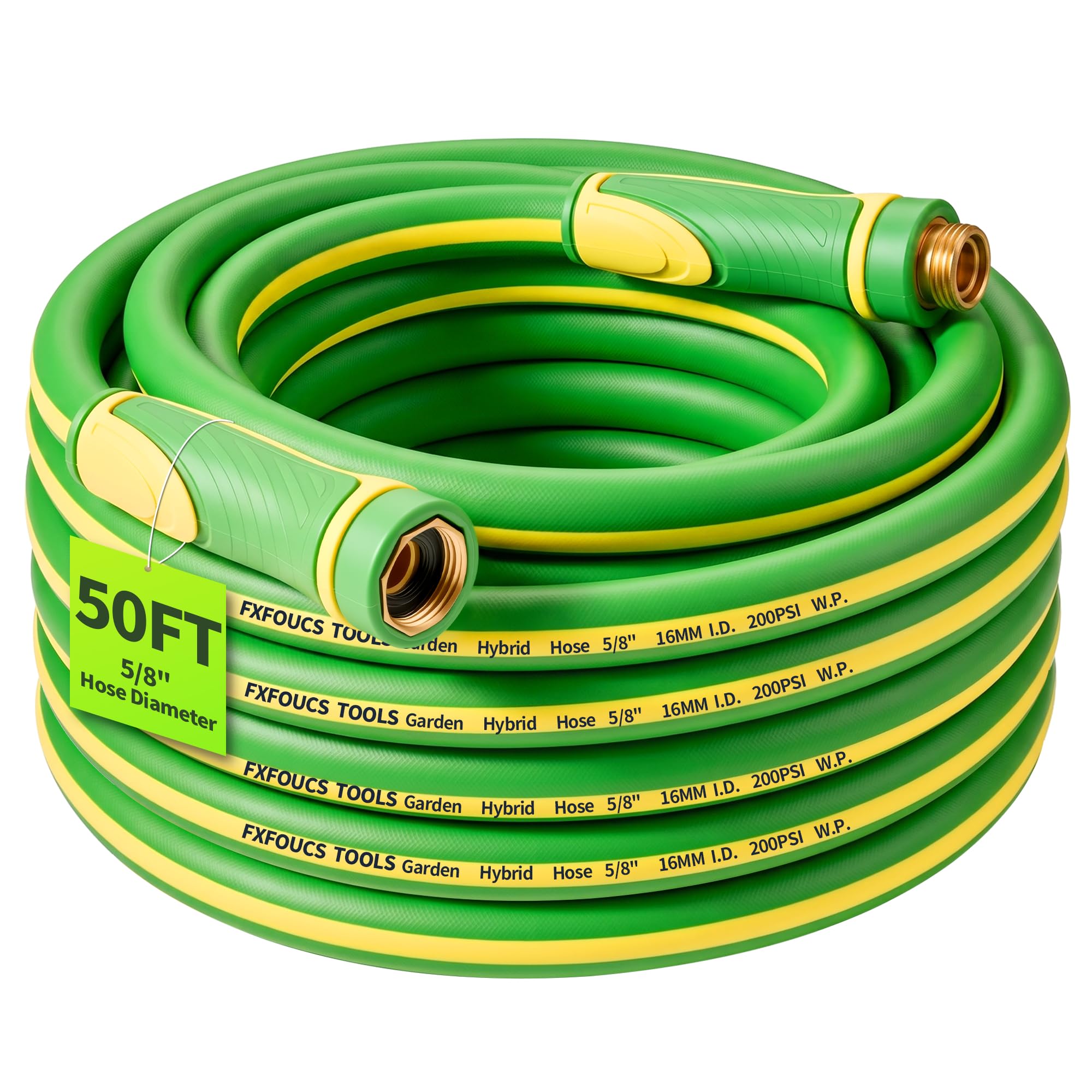 FXFOUCS 50ft garden hose green model front view