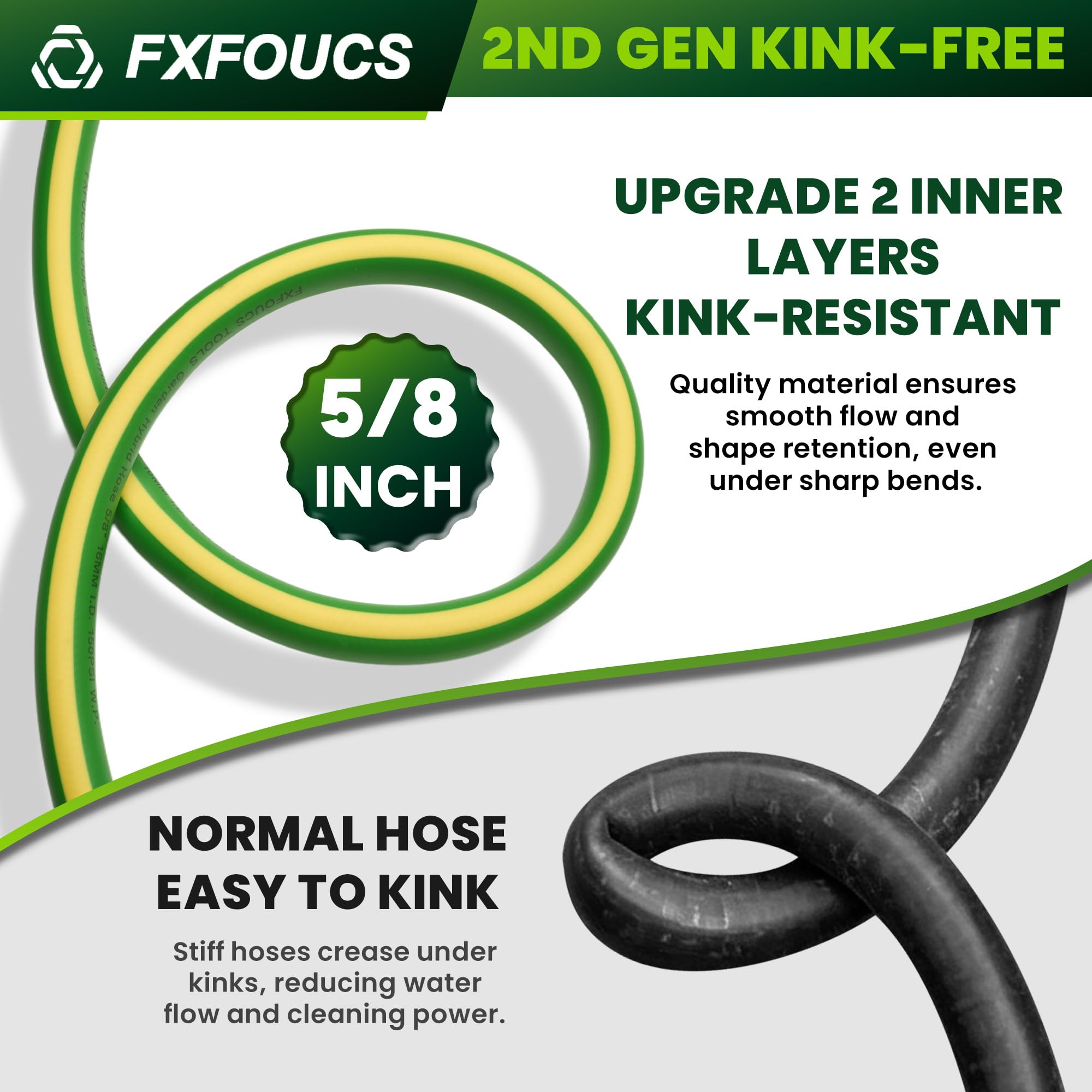 FXFOUCS garden hose coiled for storage