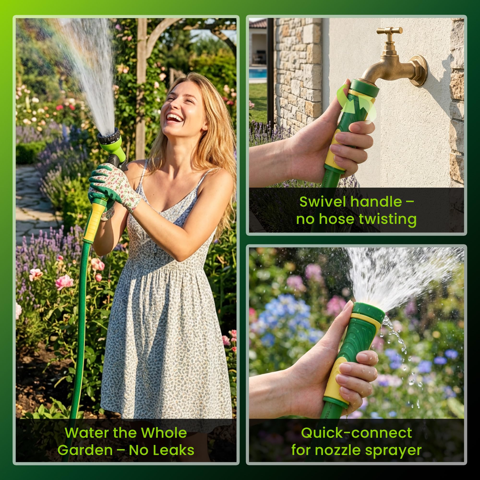 FXFOUCS garden hose showing kink-resistant feature
