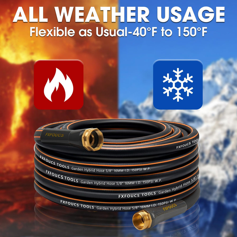 FXFOUCS heavy-duty garden hose with connectors