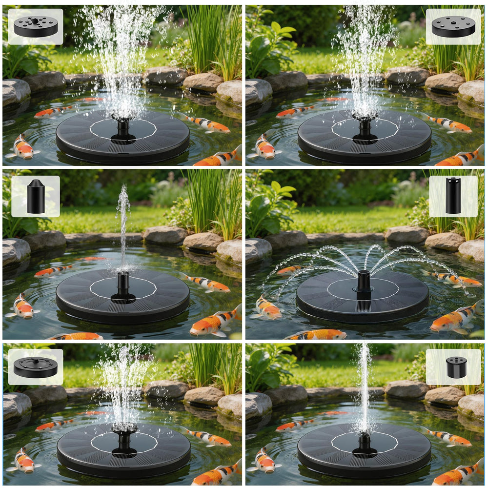FYDGTPI Floating Solar Water Pump in a garden setting