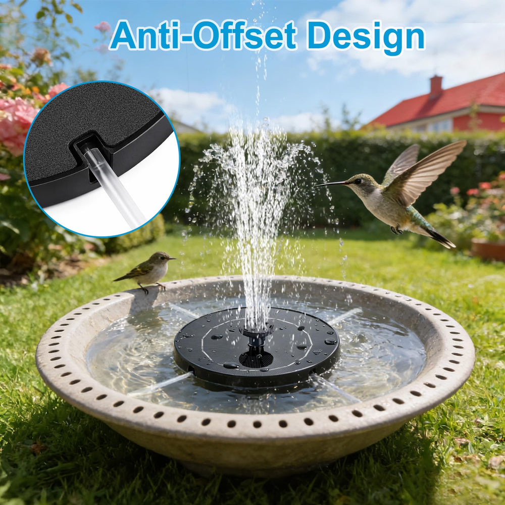 FYDGTPI solar fountain close-up of nozzle options