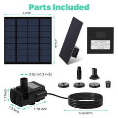 FYDGTPI Solar Fountain Pump in a garden setting