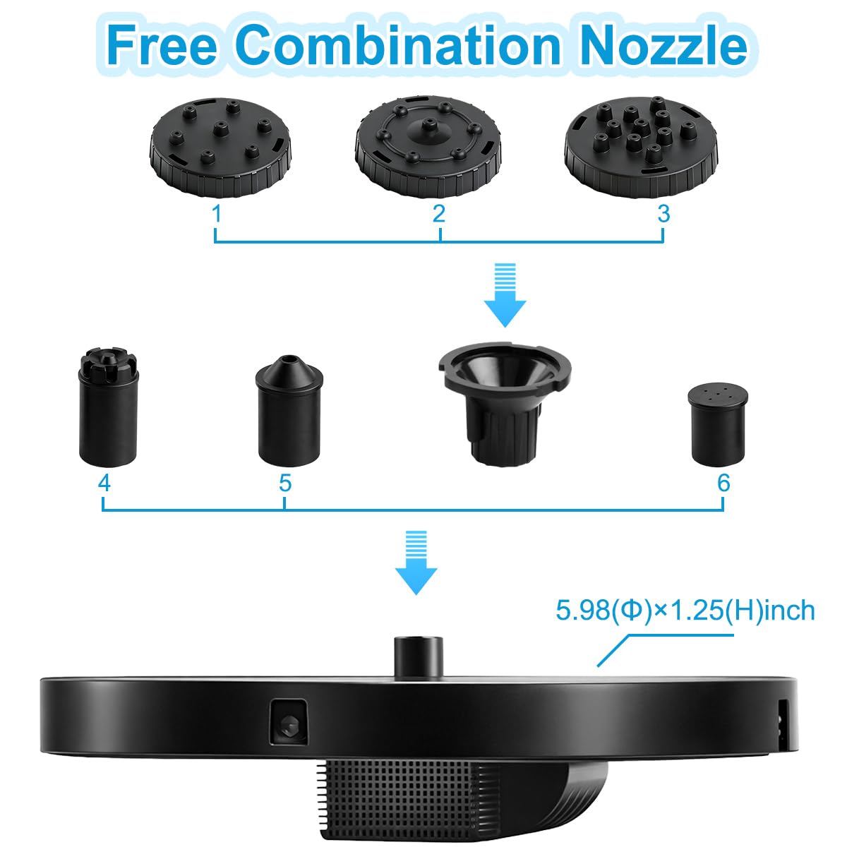 FYDGTPI solar fountain with fixing rods included