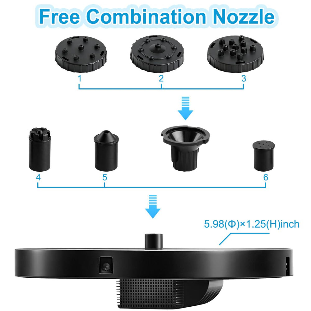 FYDGTPI solar fountain with fixing rods included