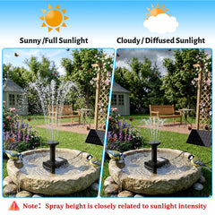 FYDGTPI Solar Water Fountain in a garden setting